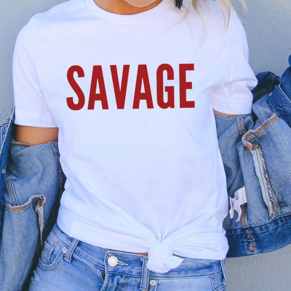 SAVAGE Unisex Graphic T shirt NEW